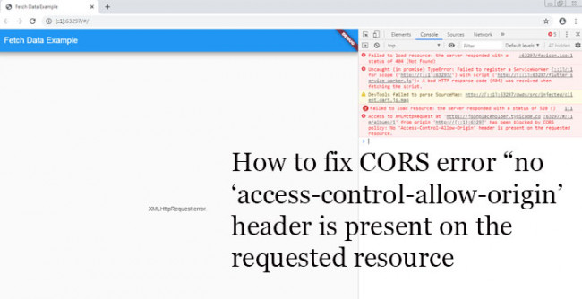 How to fix CORS error “no ‘access-control-allow-origin’ header is present on the requested resource”?