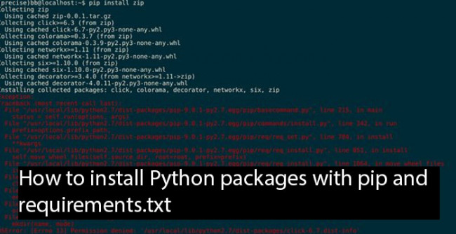 How to install Python packages with pip and requirements.txt