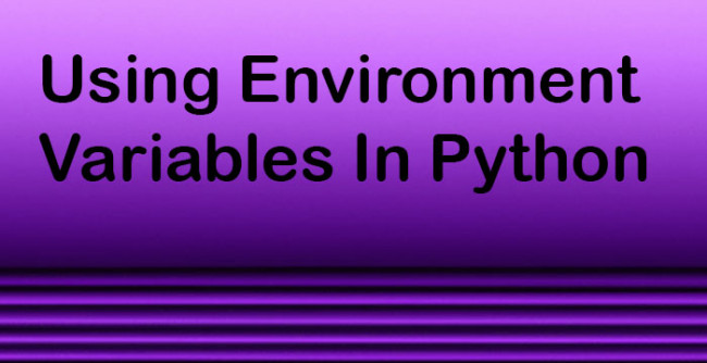 Using Environment Variables In Python